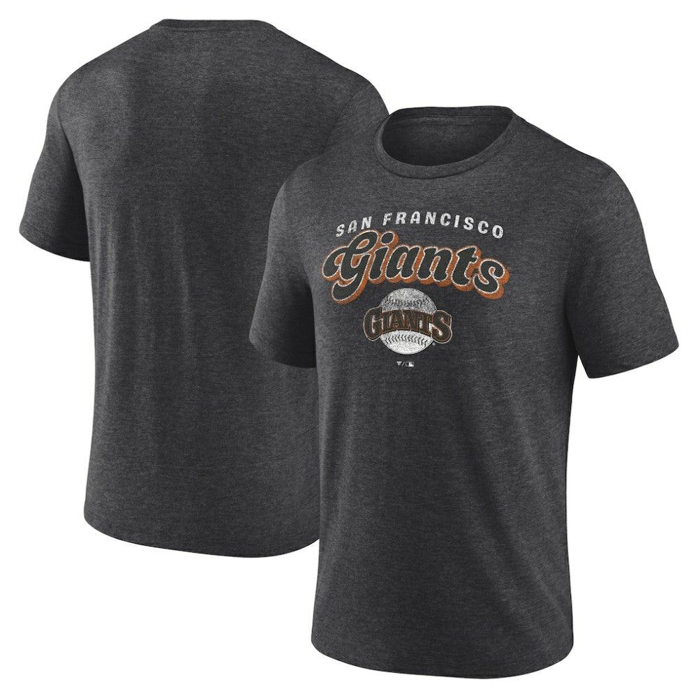 San Francisco Giants Wonderment Tri-Blend T-Shirt - Charcoal