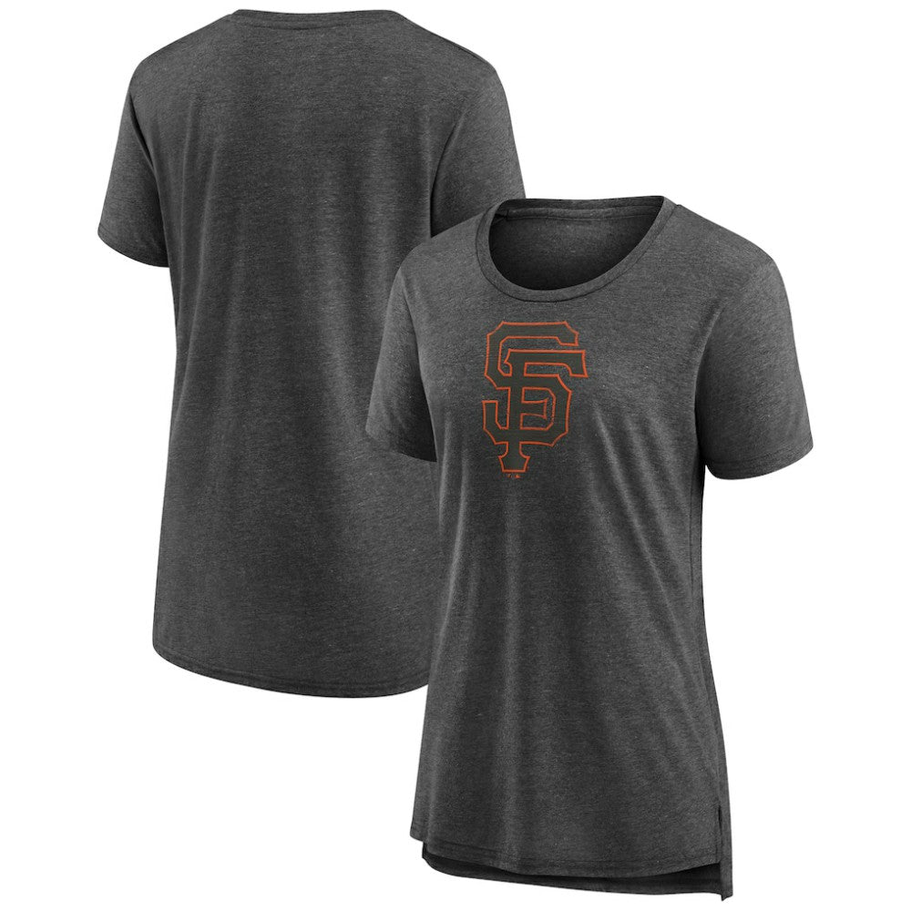 San Francisco Giants Women's Weathered Official Logo Tri-Blend T-Shirt - Gray