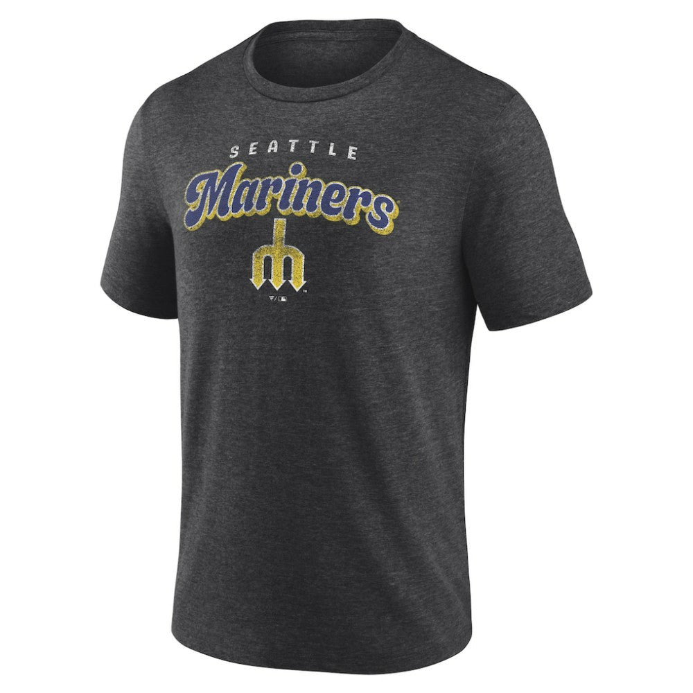 Seattle Mariners Wonderment Tri-Blend T-Shirt - Charcoal