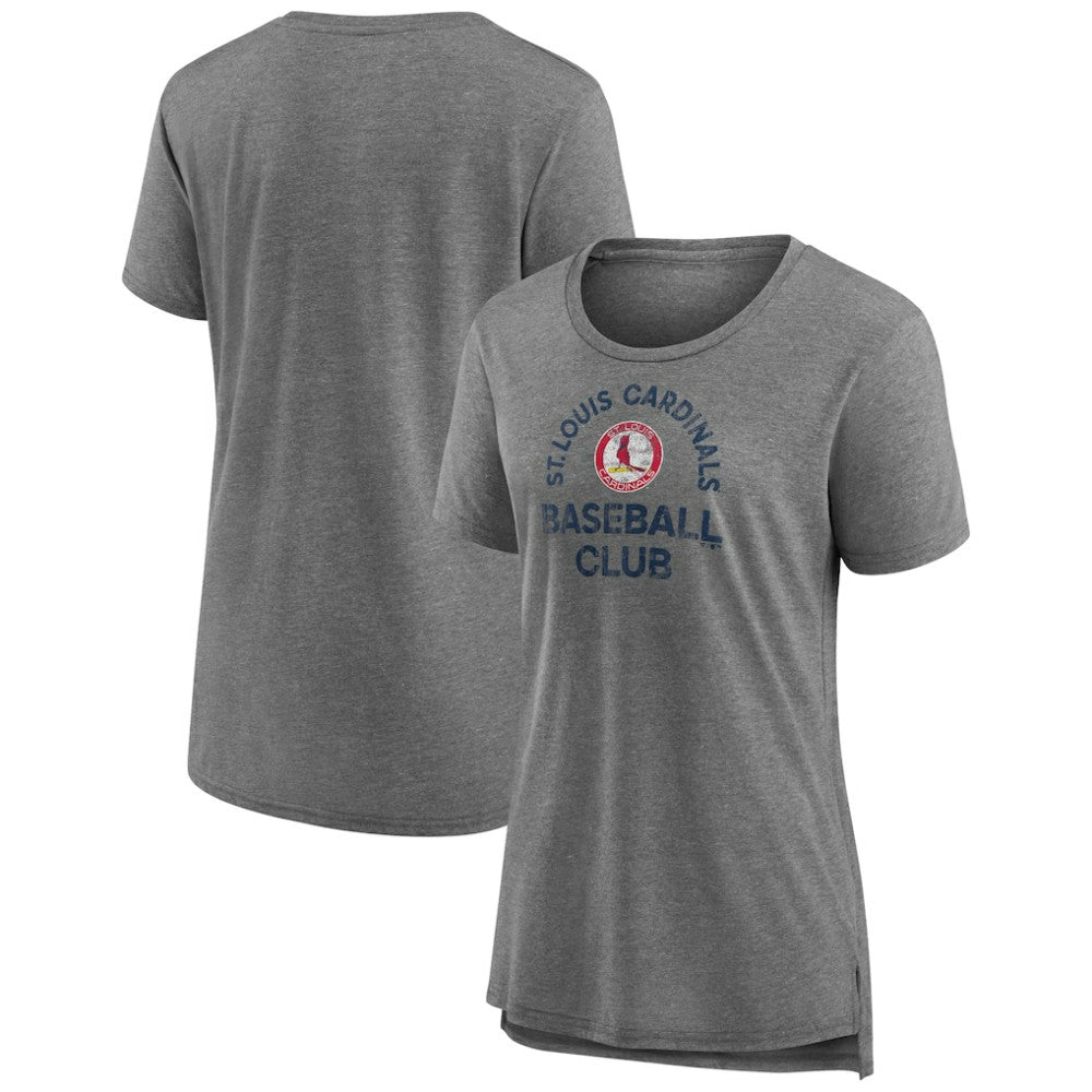 St. Louis Cardinals Women's Selected First Tri-Blend T-Shirt - Gray