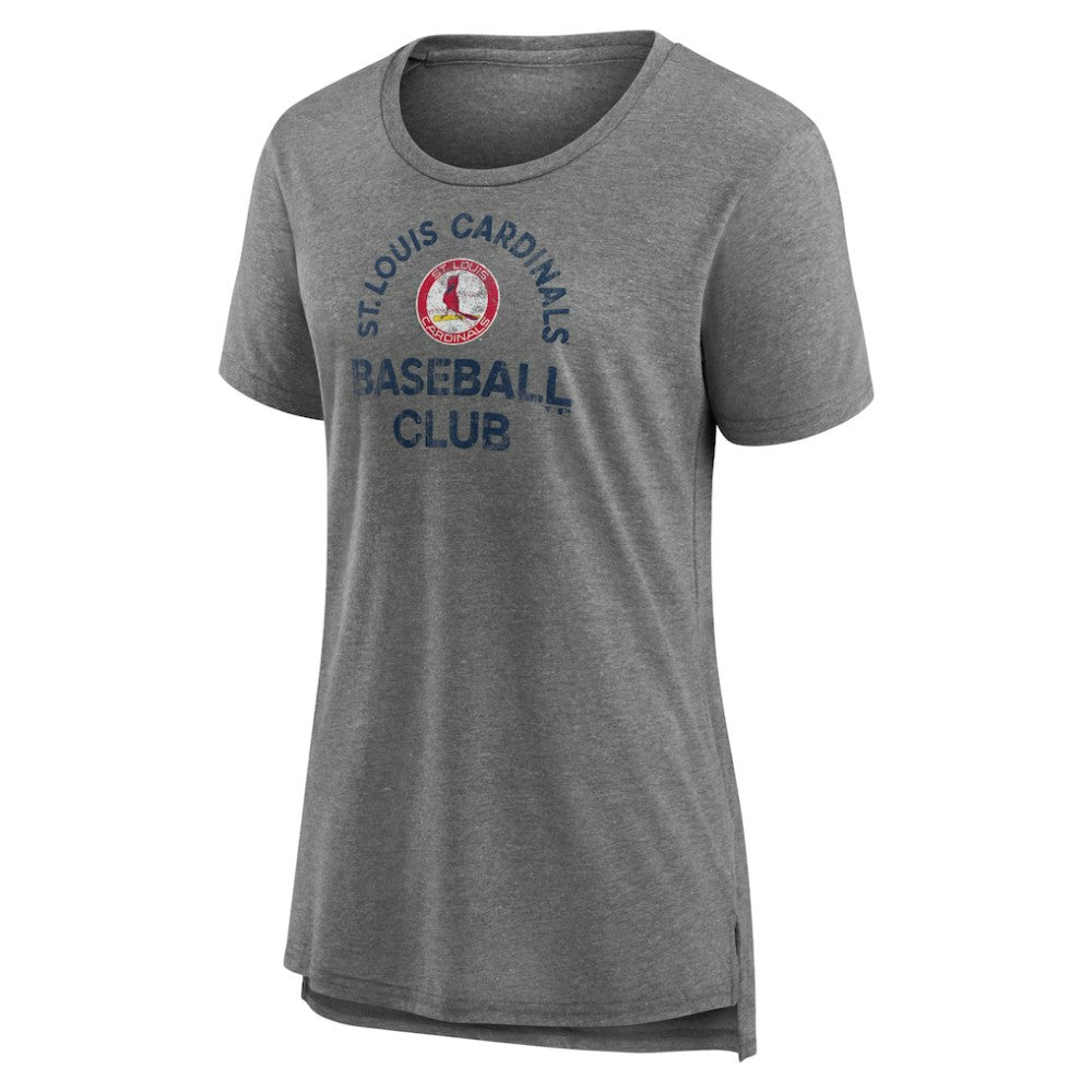 St. Louis Cardinals Women's Selected First Tri-Blend T-Shirt - Gray