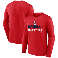 St. Louis Cardinals Let's Go Long Sleeve T-Shirt - Red