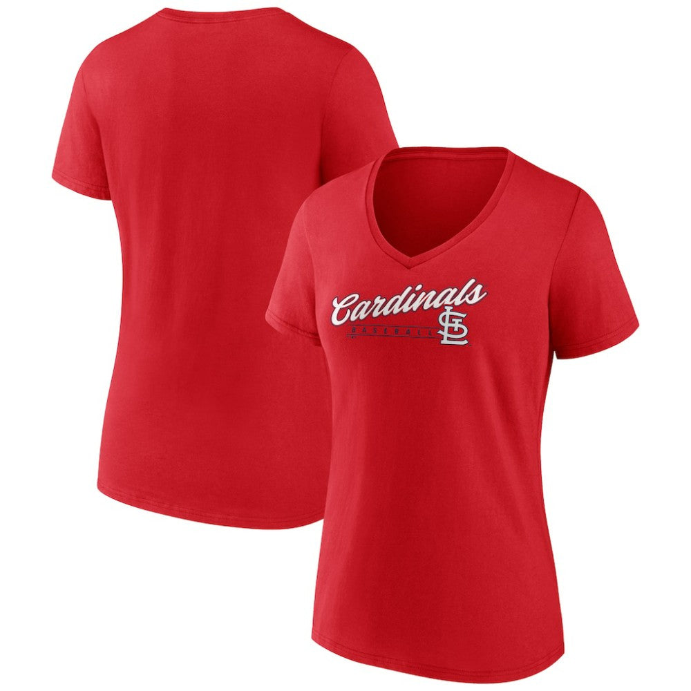 St. Louis Cardinals Women's One And Only V-Neck T-Shirt - Red