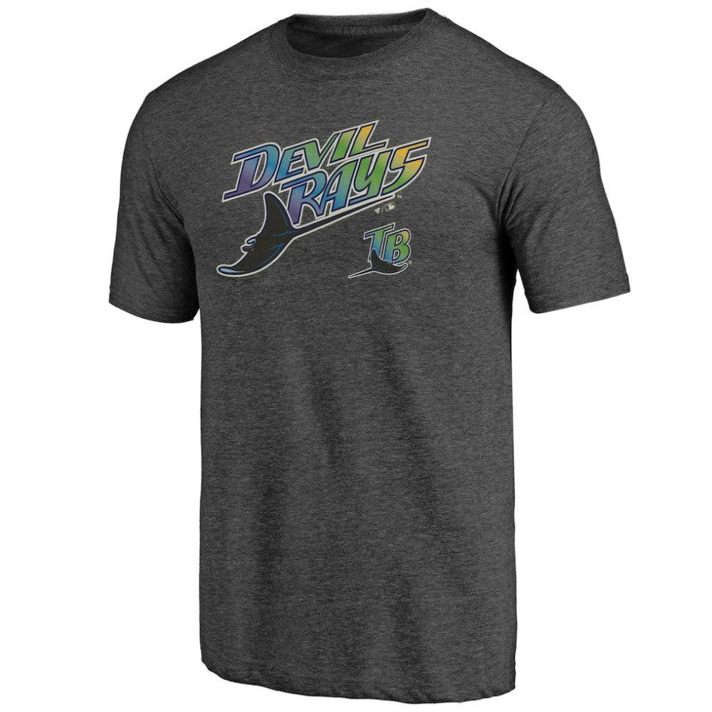 Tampa Bay Rays Cooperstown Series Sweep Tri-Blend T-Shirt - Charcoal
