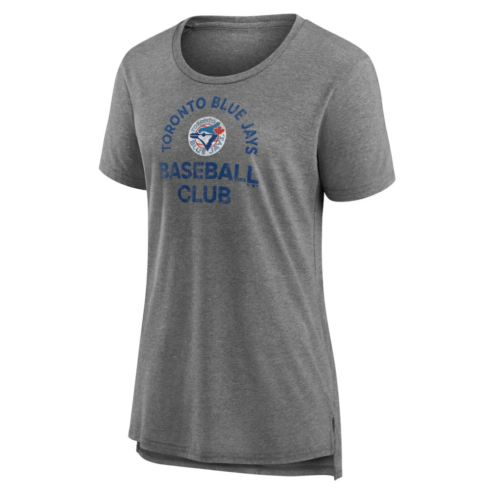 Toronto Blue Jays Women's Selected First Tri-Blend T-Shirt - Gray