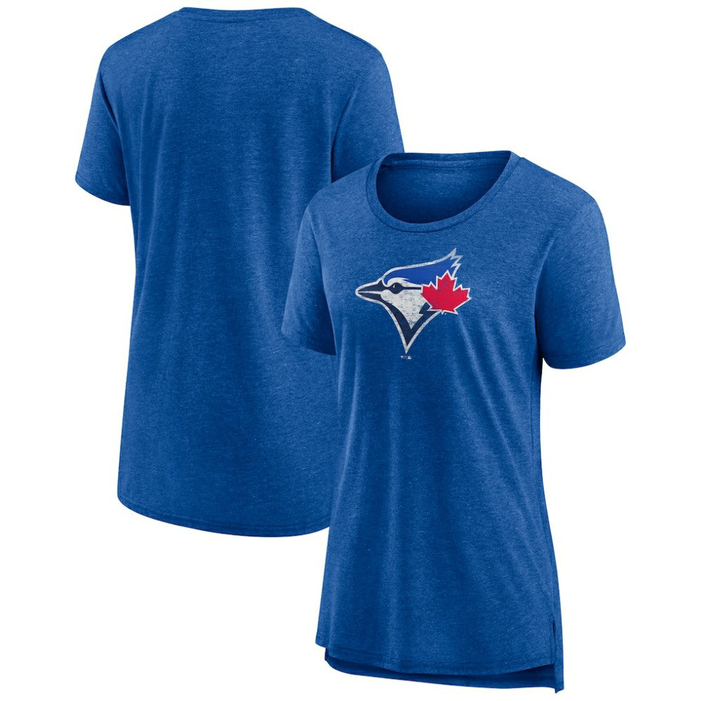 Toronto Blue Jays Women's Weathered Official Logo Tri-Blend T-Shirt - Royal