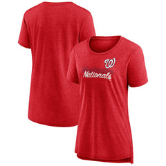 Washington Nationals Women's Practice Time Tri-Blend T-Shirt - Red