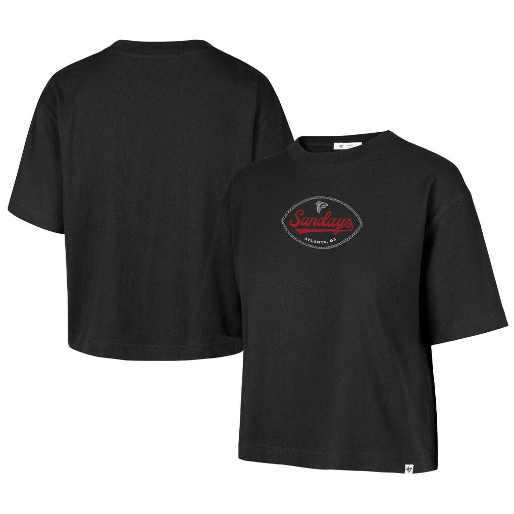 Atlanta Falcons '47 Women's Windthrow Reed City Sundays T-Shirt - Black cheap