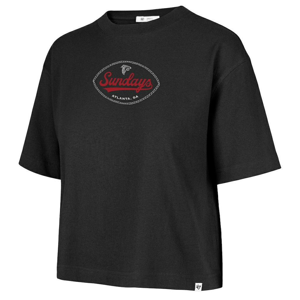 Atlanta Falcons '47 Women's Windthrow Reed City Sundays T-Shirt - Black cheap