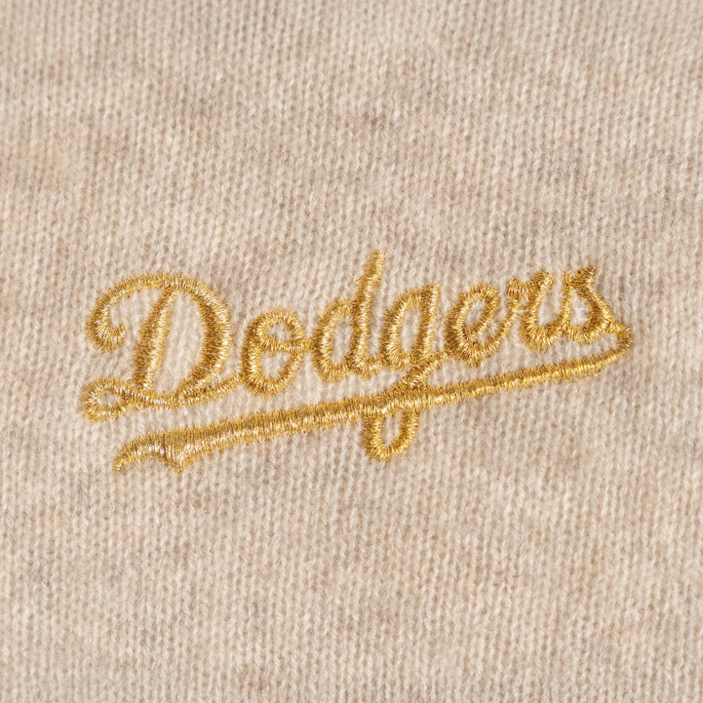 Los Angeles Dodgers Lusso Women's Beatriz Cashmere Pullover Hoodie - Natural