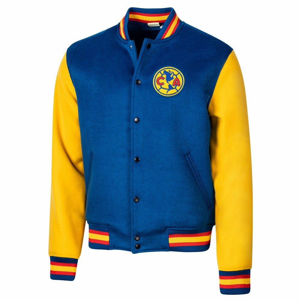 Club America Sport Design Sweden Free Kick Wool Varsity Jacket - Royal on sale