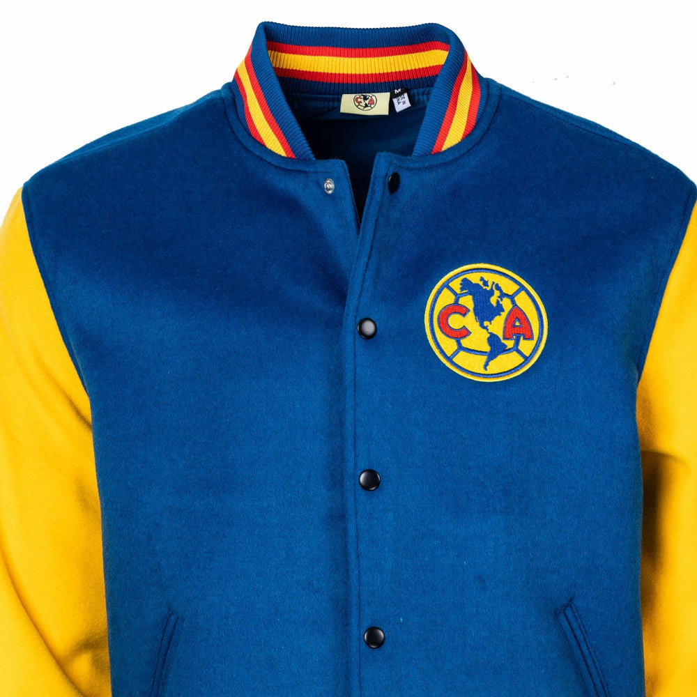 Club America Sport Design Sweden Free Kick Wool Varsity Jacket - Royal on sale
