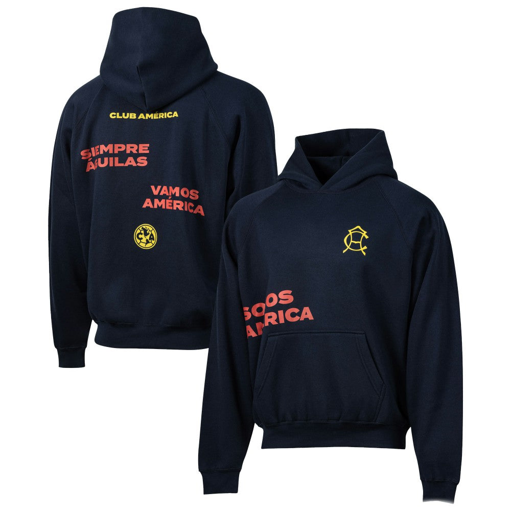 Club America Sport Design Sweden Overtime Oversized Raglan Hoodie - Navy shop