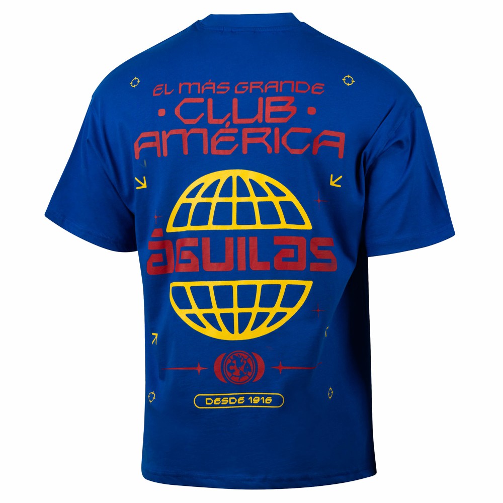 Club America Sport Design Sweden Worldwide Oversized T-Shirt - Royal sale