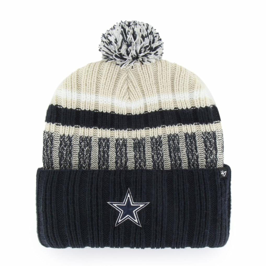 Dallas Cowboys '47 Long Range Cuffed Knit Hat with Pom - Navy on sale