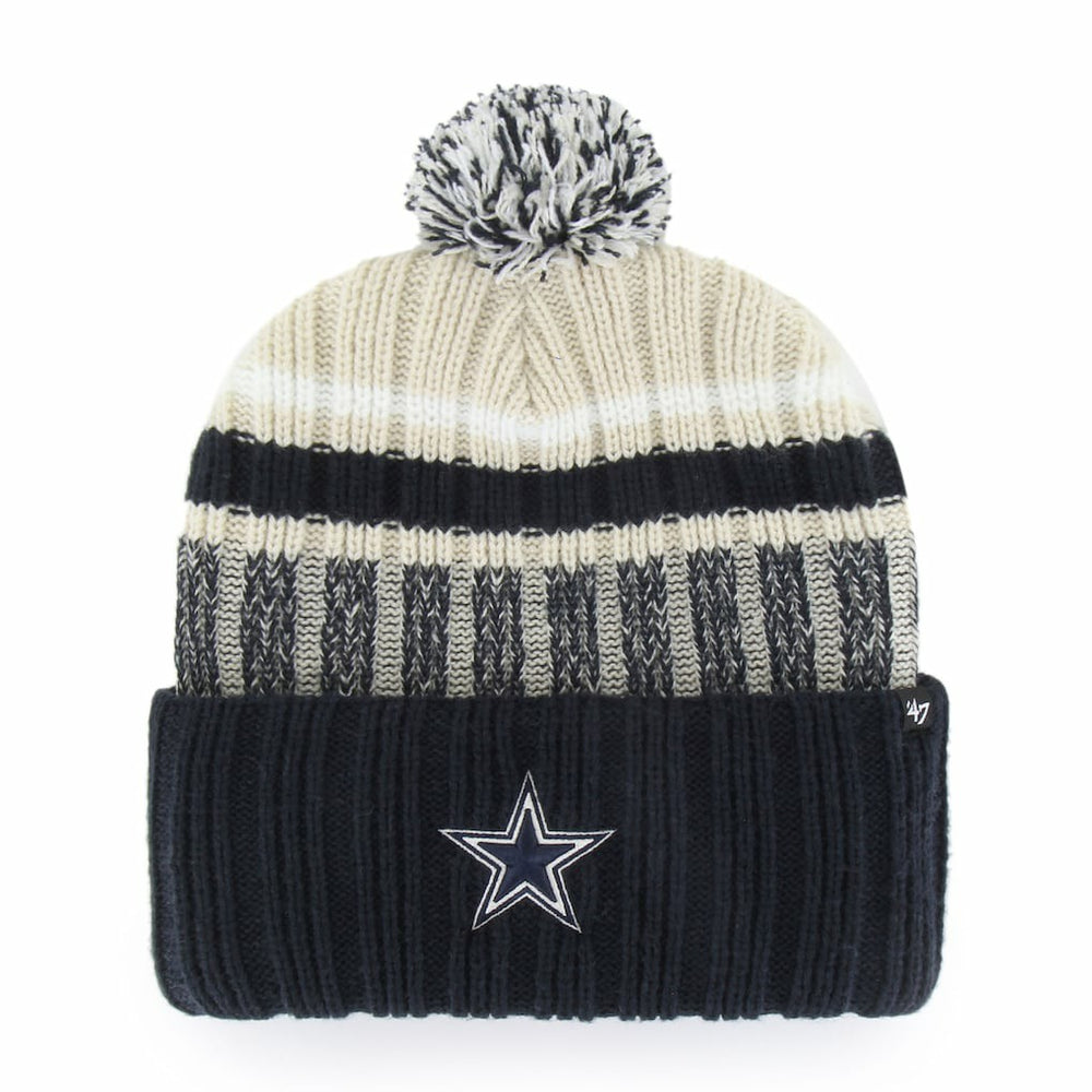 Dallas Cowboys '47 Long Range Cuffed Knit Hat with Pom - Navy on sale