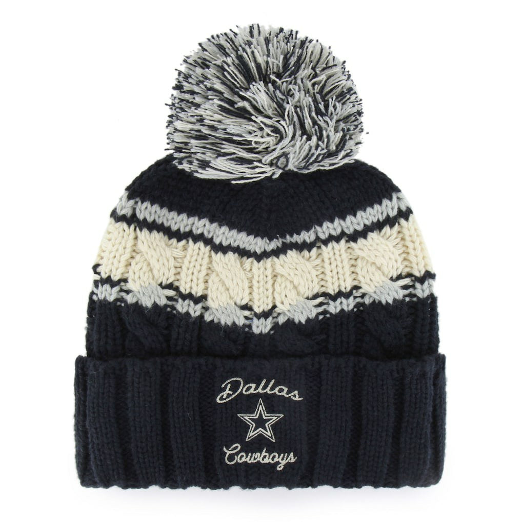 Dallas Cowboys '47 Women's Emma Cuffed Knit Hat with Pom - Navy online