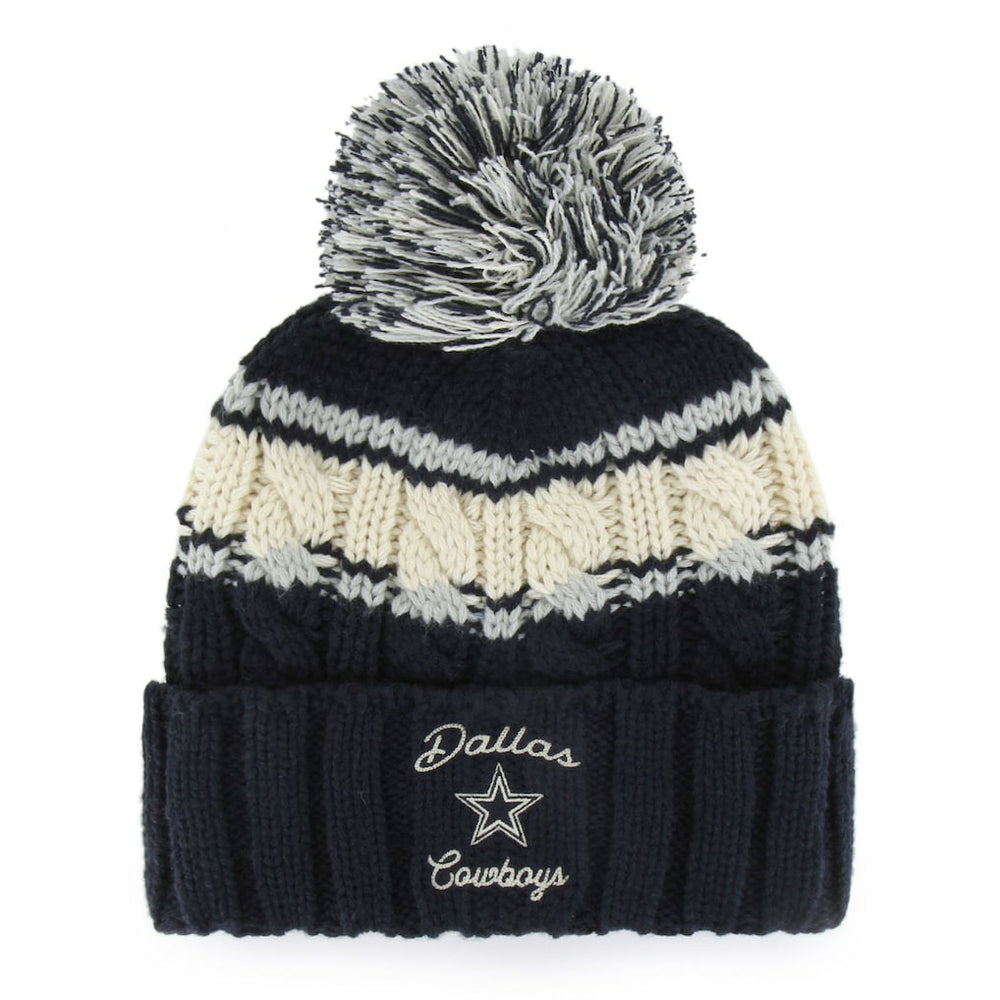 Dallas Cowboys '47 Women's Emma Cuffed Knit Hat with Pom - Navy online