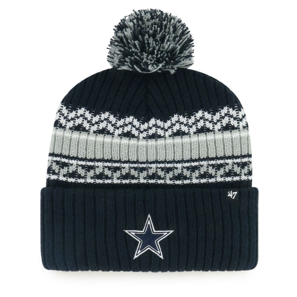 Dallas Cowboys '47 Youth Polar Vortex Cuffed Knit Hat with Pom - Navy on sale