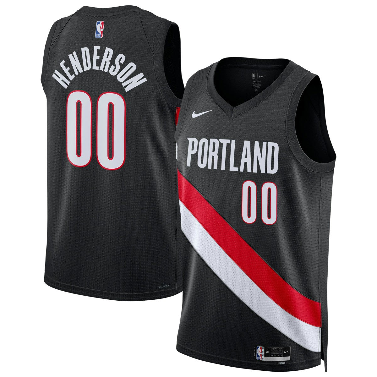 Scoot Henderson Portland Trail Blazers Unisex Swingman Jersey - Icon Edition - Black | Nike for sale
