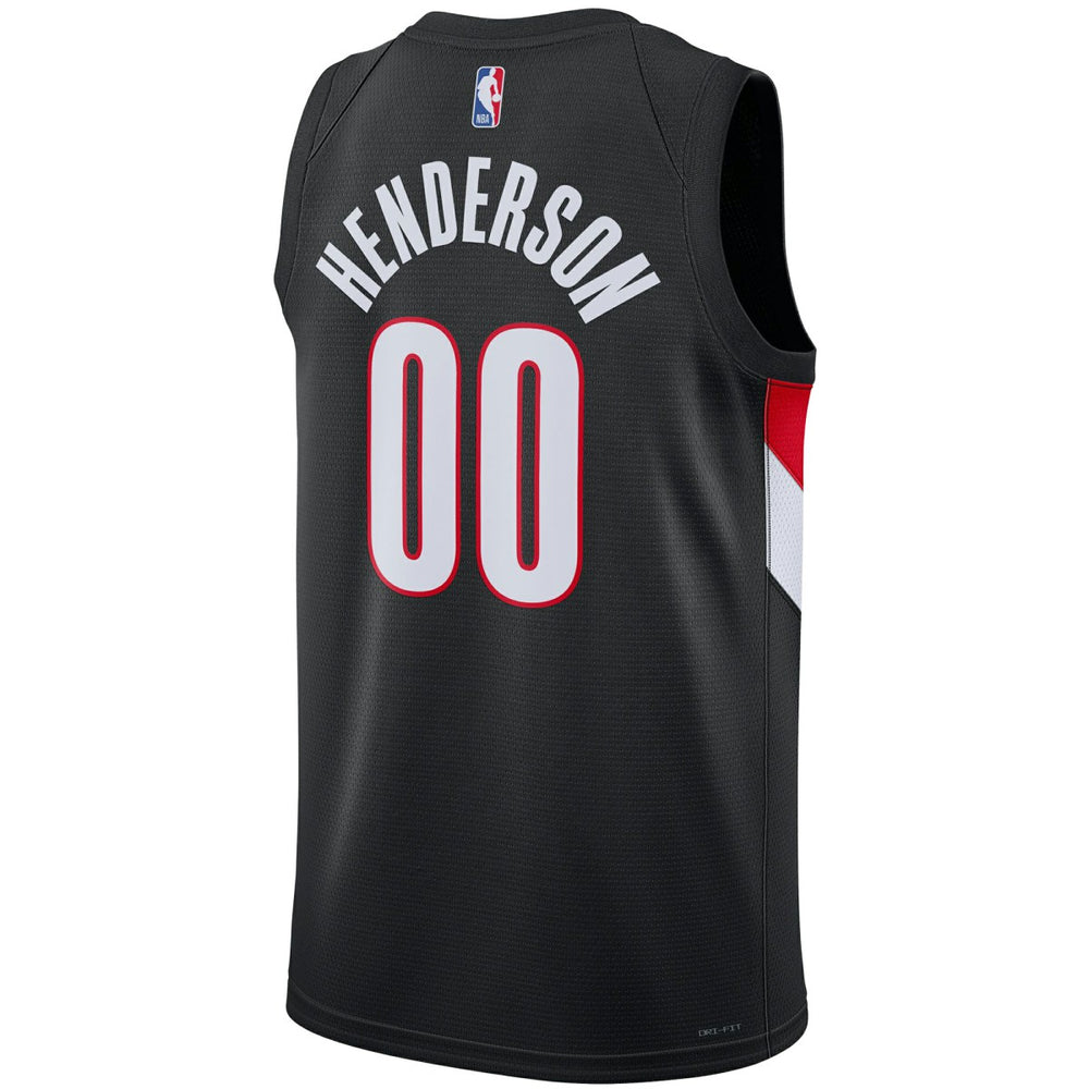 Scoot Henderson Portland Trail Blazers Unisex Swingman Jersey - Icon Edition - Black | Nike for sale