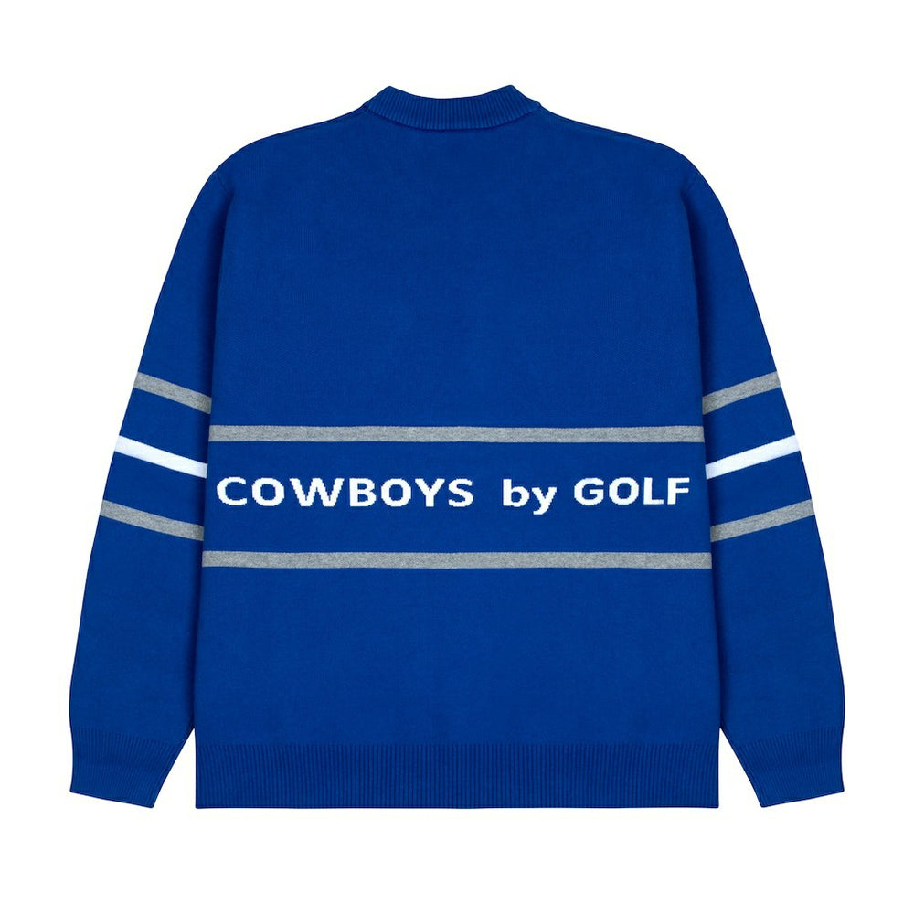 Dallas Cowboys GOLF WANG Jacquard Pullover Sweater - Blue sale