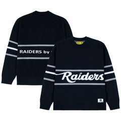 Las Vegas Raiders GOLF WANG Jacquard Pullover Sweater - Black sale