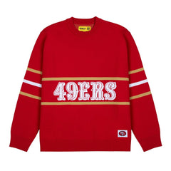 San Francisco 49ers GOLF WANG Jacquard Pullover Sweater - Scarlet for sale