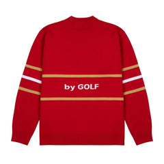 San Francisco 49ers GOLF WANG Jacquard Pullover Sweater - Scarlet for sale
