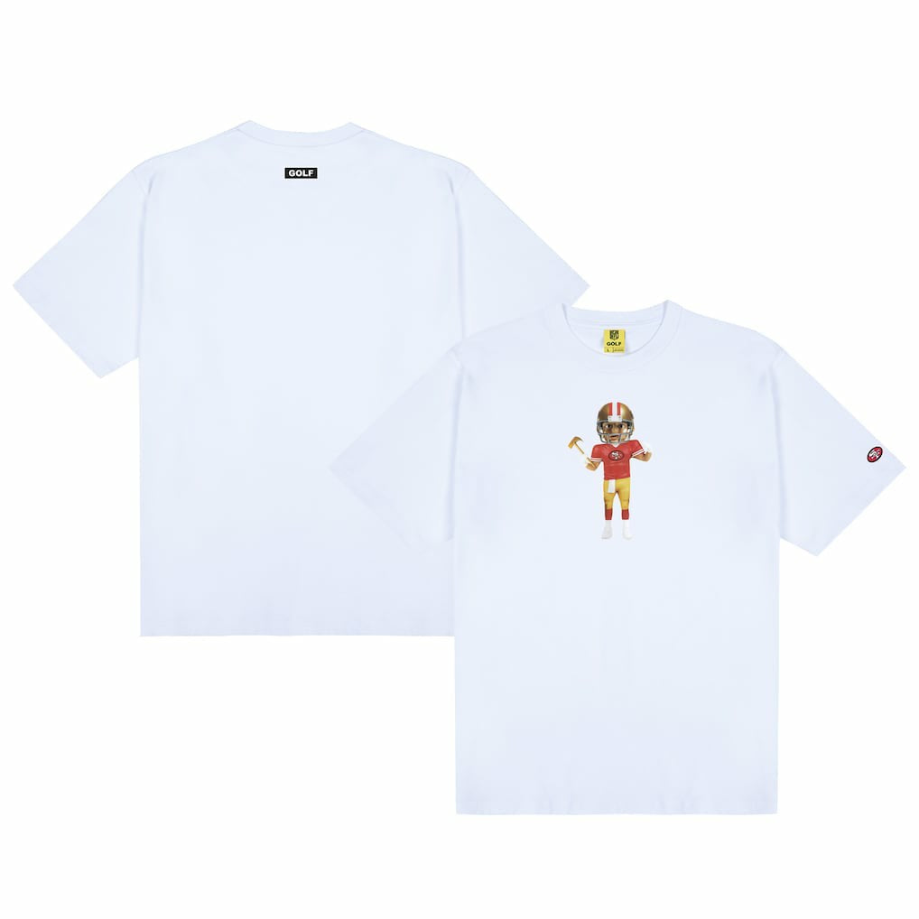San Francisco 49ers GOLF WANG Bobblehead T-Shirt - White discount
