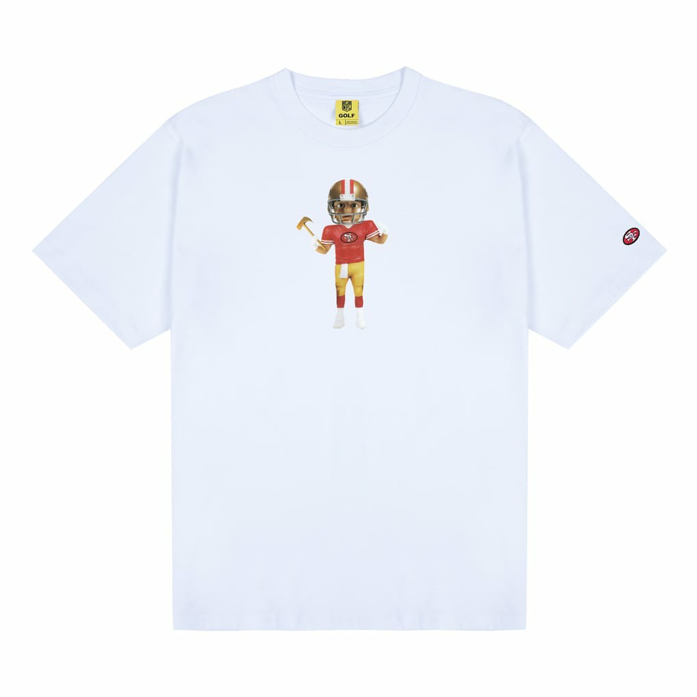 San Francisco 49ers GOLF WANG Bobblehead T-Shirt - White discount