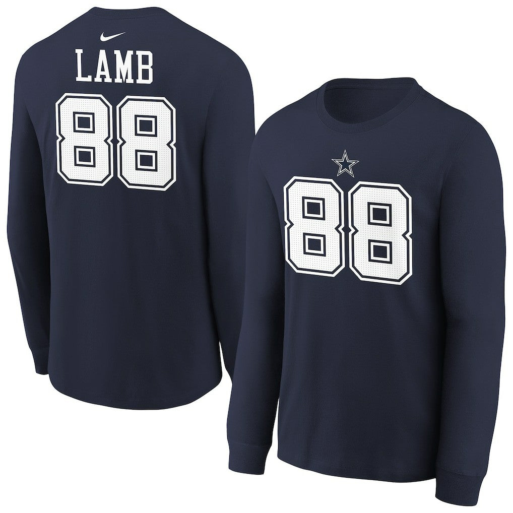 CeeDee Lamb Dallas Cowboys Youth Player Name & Number Long Sleeve T-Shirt - Navy | Nike discount