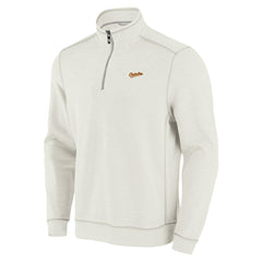 Baltimore Orioles Tommy Bahama Sport Tobago Bay Tri-Blend Half-Zip Sweatshirt - Cream