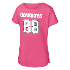 CeeDee Lamb Dallas Cowboys Girls Youth Player Name & Number T-Shirt - Pink cheap