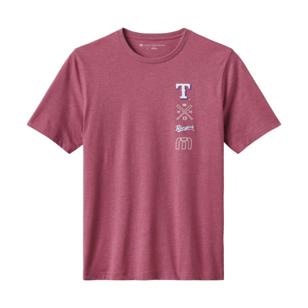 Texas Rangers TravisMathew Sunset Slam 2.0 T-Shirt - Heather Red