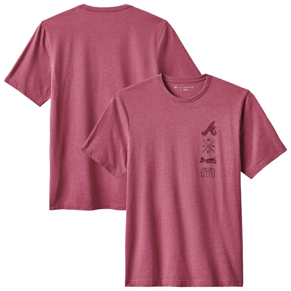 Atlanta Braves TravisMathew Sunset Slam 2.0 T-Shirt - Heather Red