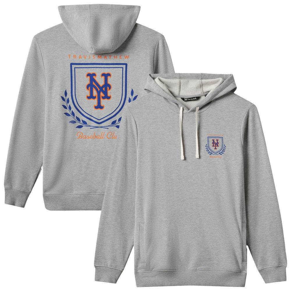 New York Mets TravisMathew Fleece Stadium Hoodie - Gray