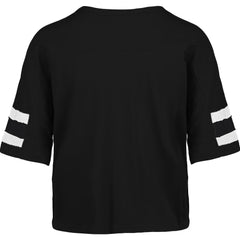 New Orleans Saints '47 Women's Premier Scout Cropped V-Neck T-Shirt - Black cheap