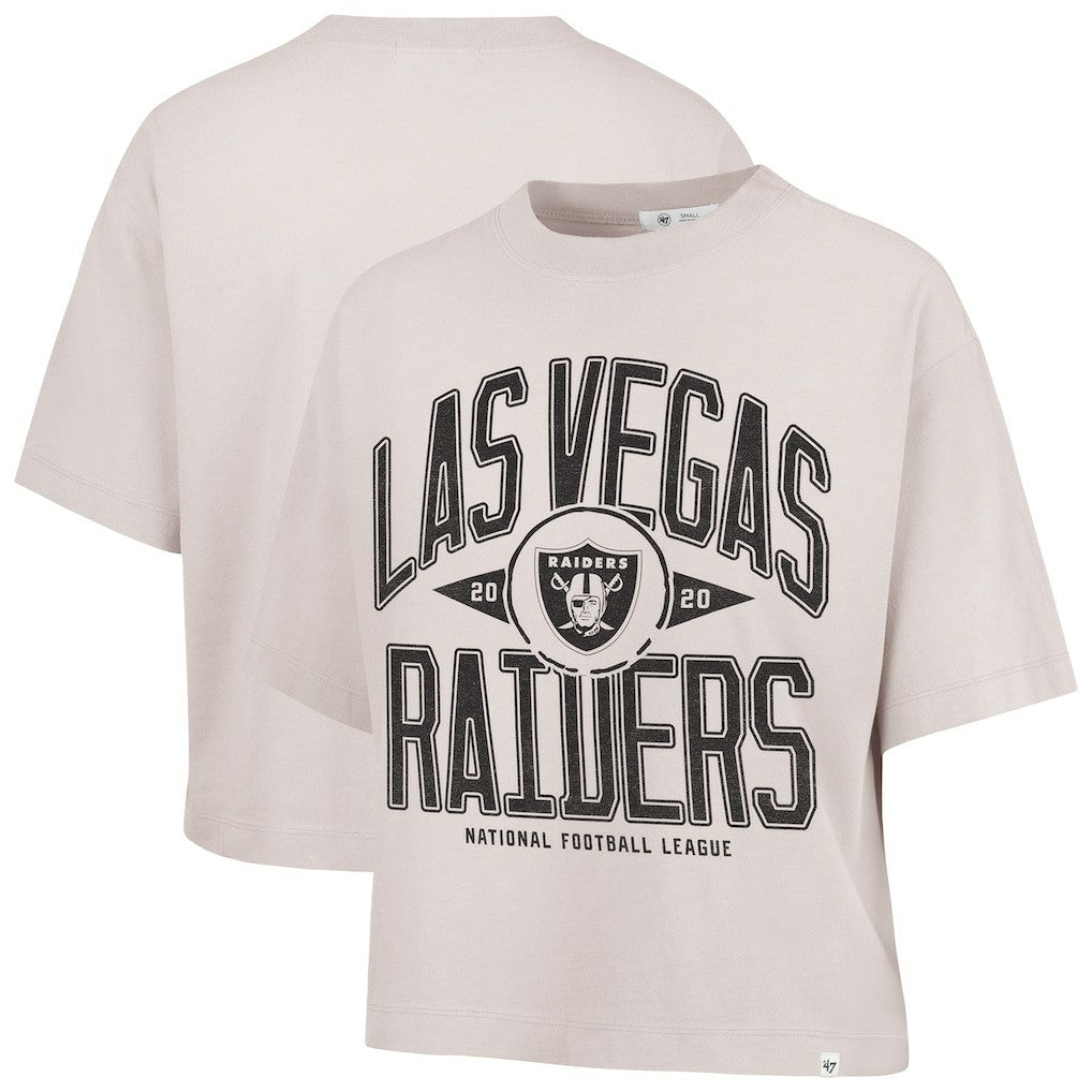 Las Vegas Raiders '47 Women's Cropped Windthrow Ravine T-Shirt - Natural on sale