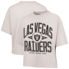 Las Vegas Raiders '47 Women's Cropped Windthrow Ravine T-Shirt - Natural on sale
