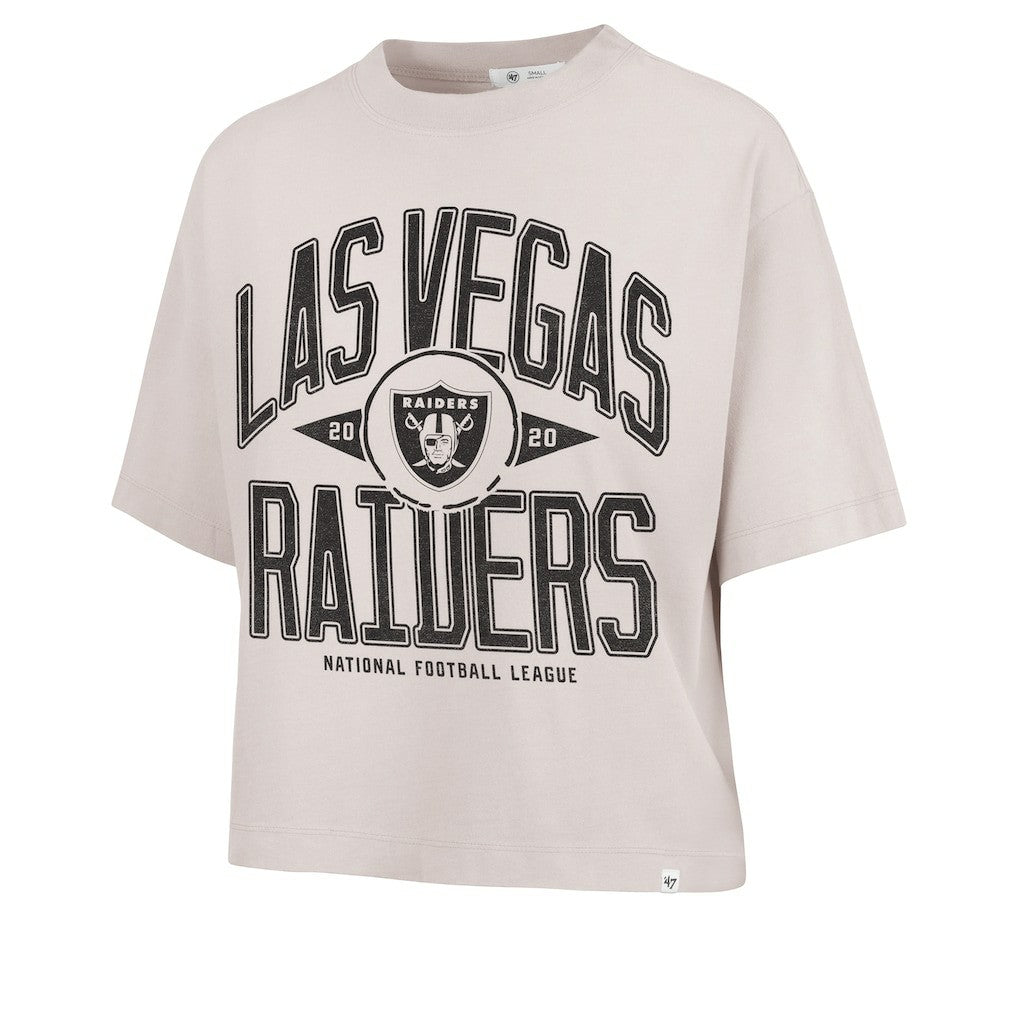 Las Vegas Raiders '47 Women's Cropped Windthrow Ravine T-Shirt - Natural on sale