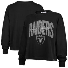 Las Vegas Raiders '47 Women's Muse Sydney Long Sleeve Cropped T-Shirt - Black online