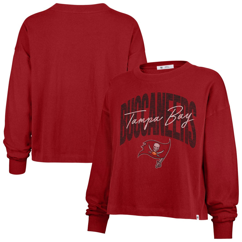 Tampa Bay Buccaneers '47 Women's Muse Sydney Long Sleeve Cropped T-Shirt - Red discount
