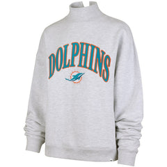 Miami Dolphins '47 Women's Vantage Mock Neck Pullover Sweatshirt - Heather Gray discount