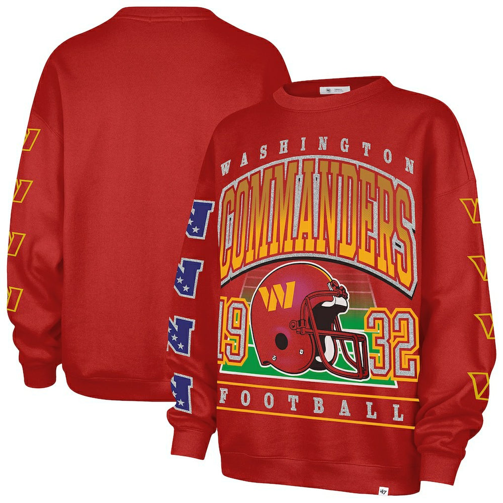 Washington Commanders '47 Women's Go Big Oversized Pullover Sweatshirt - Burgundy outlet