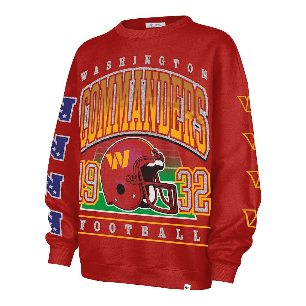 Washington Commanders '47 Women's Go Big Oversized Pullover Sweatshirt - Burgundy outlet