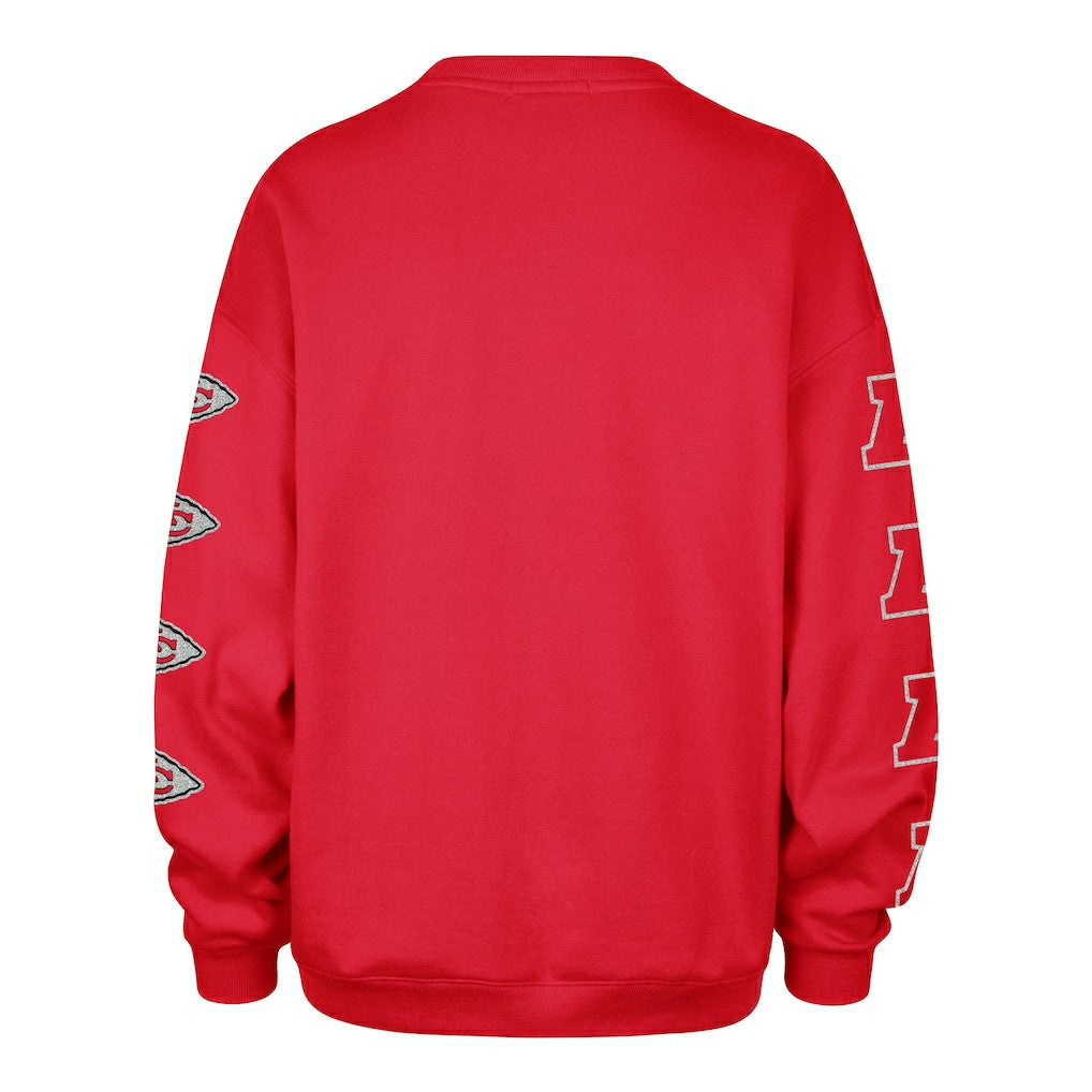 Kansas City Chiefs '47 Women's Go Big Oversized Pullover Sweatshirt - Red discount