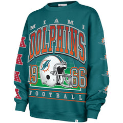 Miami Dolphins '47 Women's Go Big Oversized Pullover Sweatshirt - Aqua sale