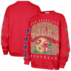 San Francisco 49ers '47 Women's Go Big Oversized Pullover Sweatshirt - Scarlet cheap