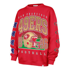 San Francisco 49ers '47 Women's Go Big Oversized Pullover Sweatshirt - Scarlet cheap